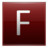 Letter F red Icon